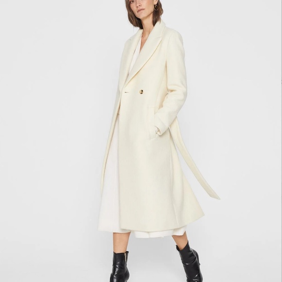 Club Monaco Jackets & Blazers - Slim Belted Coat - New With Tags - NEVER WORN - White
